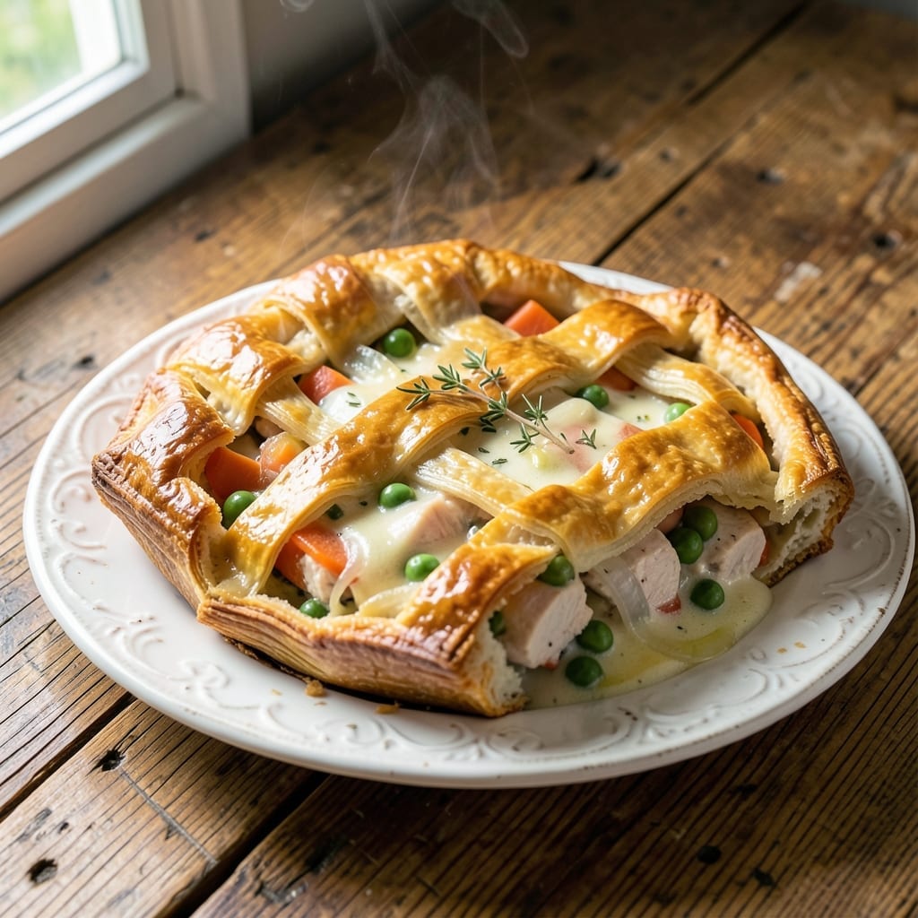 Chicken Pot Pie Recipe With Phyllo Crust: Light and Layers of Savory Filling