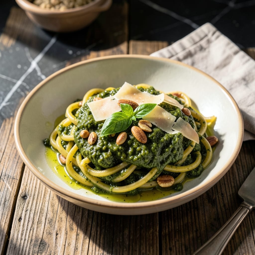 Stanley Tucci's Pesto Recipe: Authentic Genovese Basil and Pine Nut Blend Stanley Tucci's Pesto Recipe: Authentic Genovese Basil and Pine Nut Blend