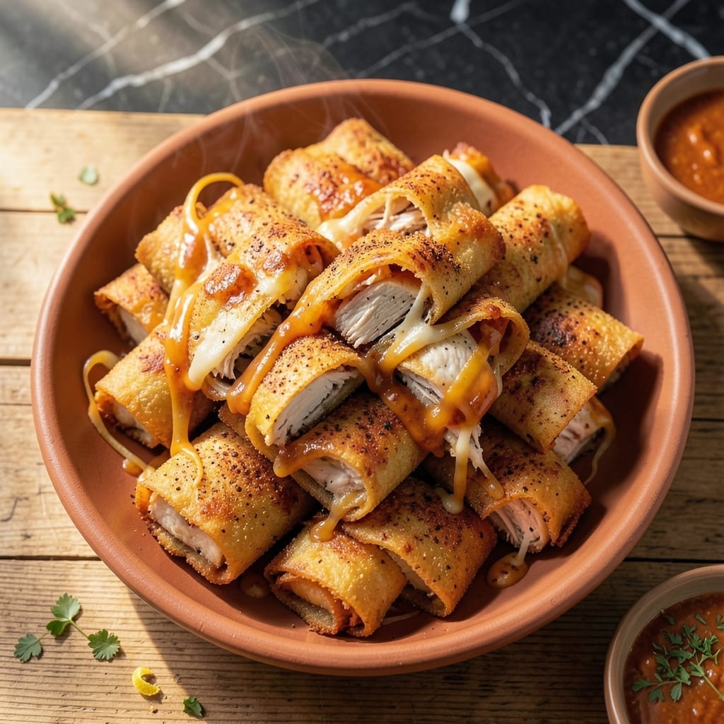 Chicken and Cheese Crispitos Recipe: Crunchy Shells with Melty Centers Chicken and Cheese Crispitos Recipe: Crunchy Shells with Melty Centers