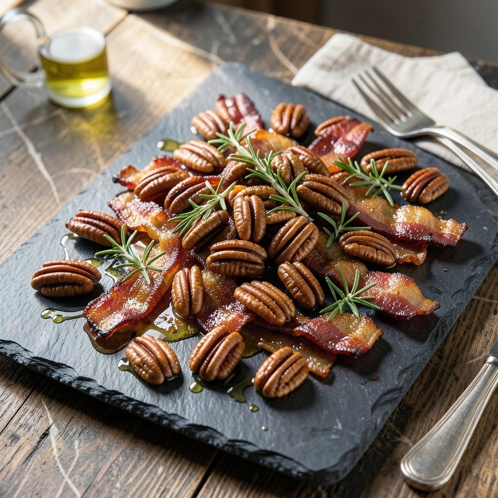 Bacon and Rosemary Pecans Recipe: Smoky Sweet Crunch for Snacking