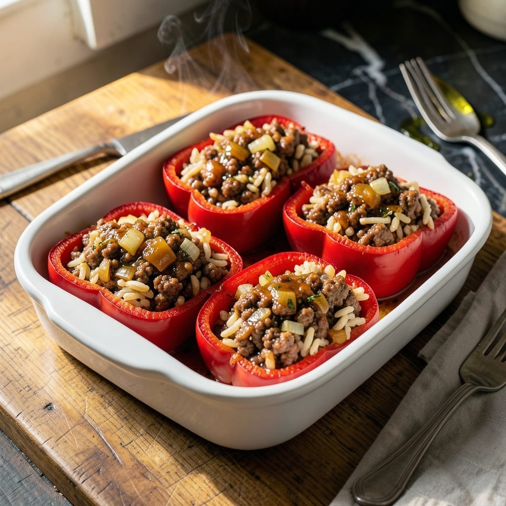Stuffed Bell Pepper Recipe Ground Beef