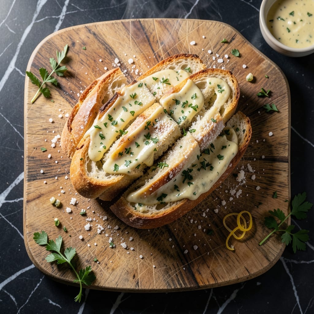 Mama Mia's Garlic Bread Recipe: Crispy Edges and Herby Butter Swirl Mama Mia's Garlic Bread Recipe: Crispy Edges and Herby Butter Swirl