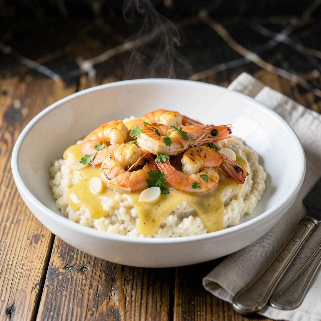 Shrimp and Grits Recipe No Bacon: Creamy Stone-Ground Grits With Succulent Shrimp Shrimp and Grits Recipe No Bacon: Creamy Stone-Ground Grits With Succulent Shrimp