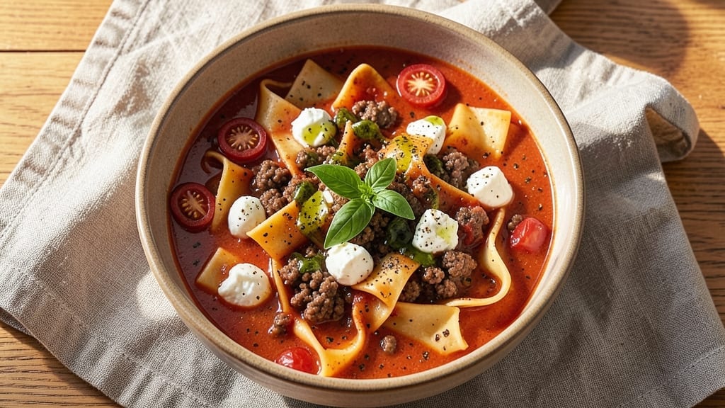 5 Star Lasagna Soup Recipe: Layered Pasta and Meatball Magic