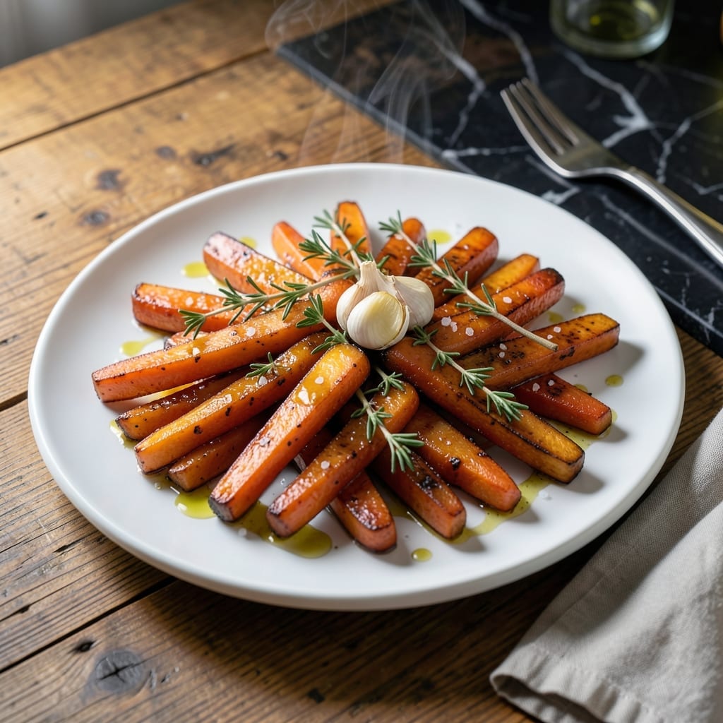 Roasted Carrots Recipe: Honey-Glazed With Thyme and Garlic Roasted Carrots Recipe: Honey-Glazed With Thyme and Garlic