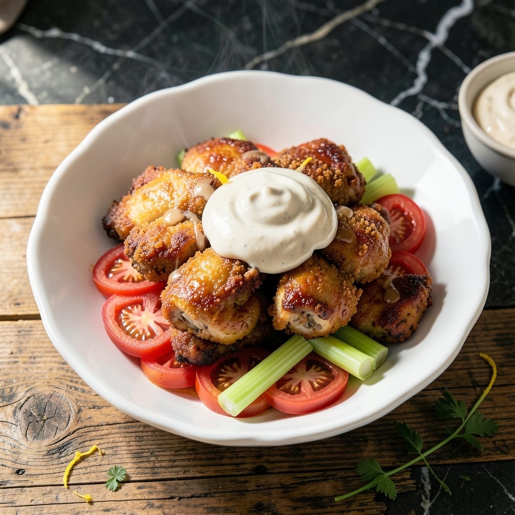 Houston's Flying Chicken Platter Recipe: Buttermilk-Crisped With Spicy Kick Houston's Flying Chicken Platter Recipe: Buttermilk-Crisped With Spicy Kick