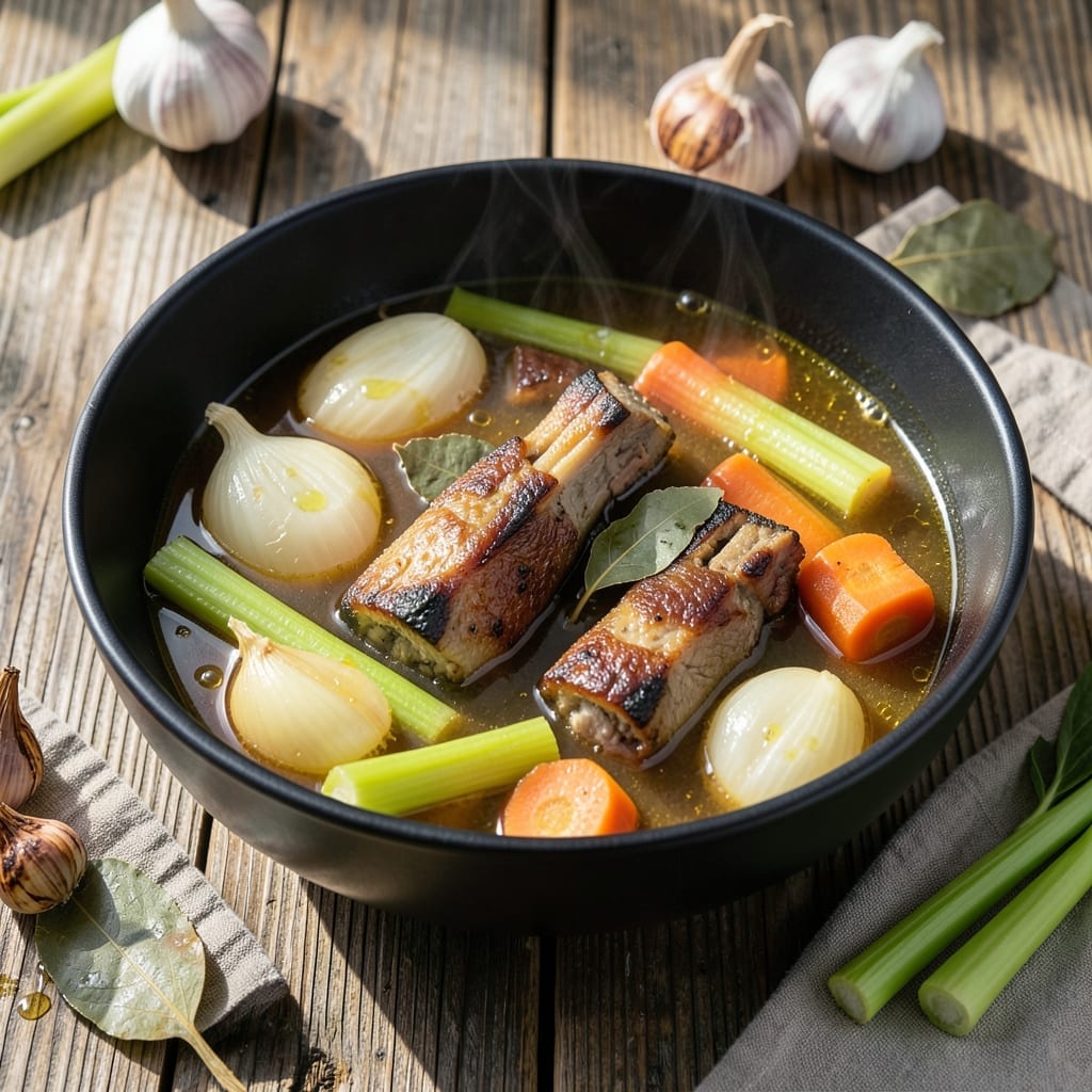 Oxtail Bone Broth Recipe: Deep Umami Elixir From Slow Simmering Oxtail Bone Broth Recipe: Deep Umami Elixir From Slow Simmering
