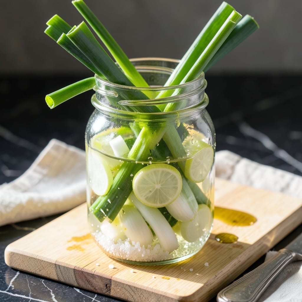 Recipe for Green Onions: Quick Pickled Crunch for Toppings Recipe for Green Onions: Quick Pickled Crunch for Toppings