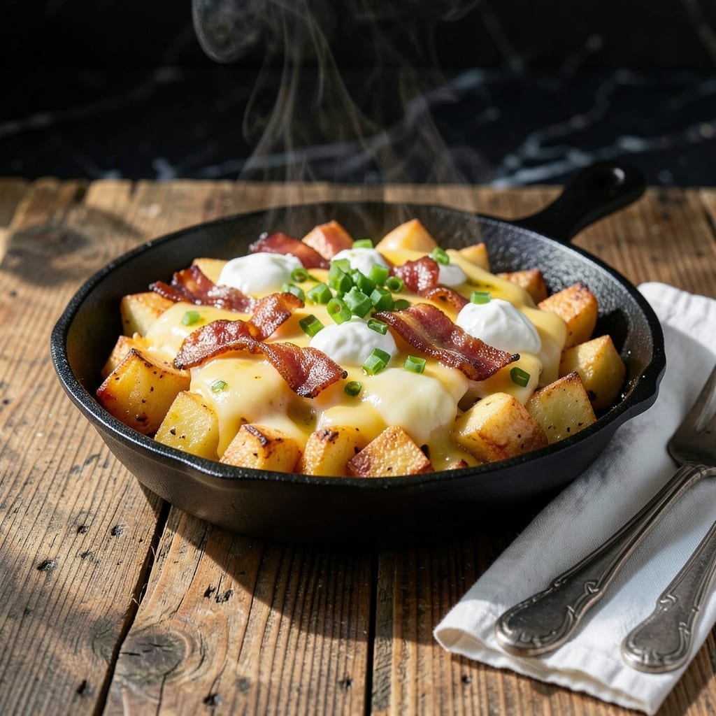 Mission BBQ Cheesy Potatoes Recipe: Smoky Cheddar Loaded With Bacon Mission BBQ Cheesy Potatoes Recipe: Smoky Cheddar Loaded With Bacon