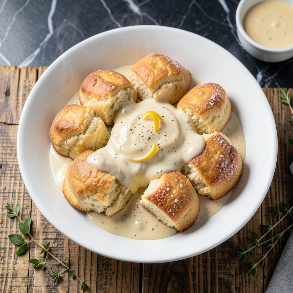Biscuits and Gravy Recipe Without Sausage: Creamy Herb-Infused Indulgence Biscuits and Gravy Recipe Without Sausage: Creamy Herb-Infused Indulgence