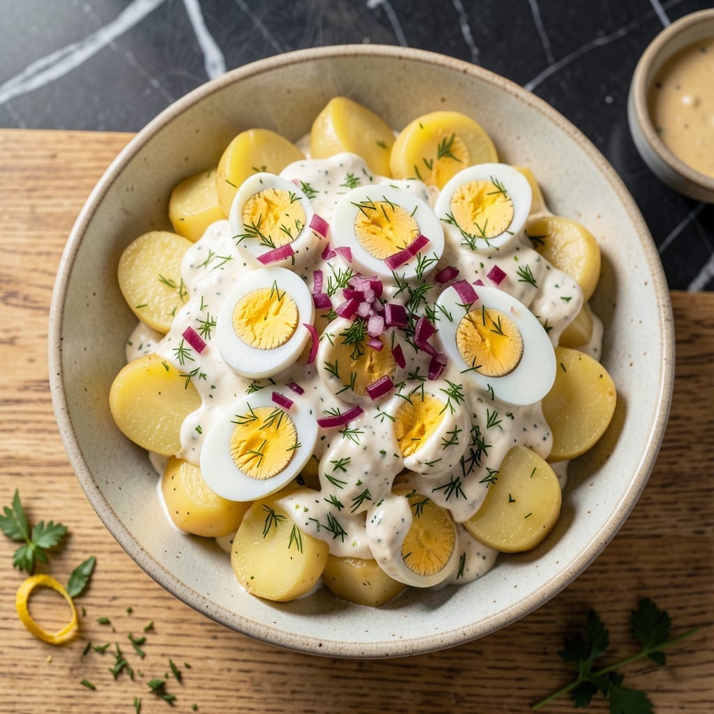 Potato Salad Recipe With Egg: Creamy Dill and Mustard Twist Potato Salad Recipe With Egg: Creamy Dill and Mustard Twist