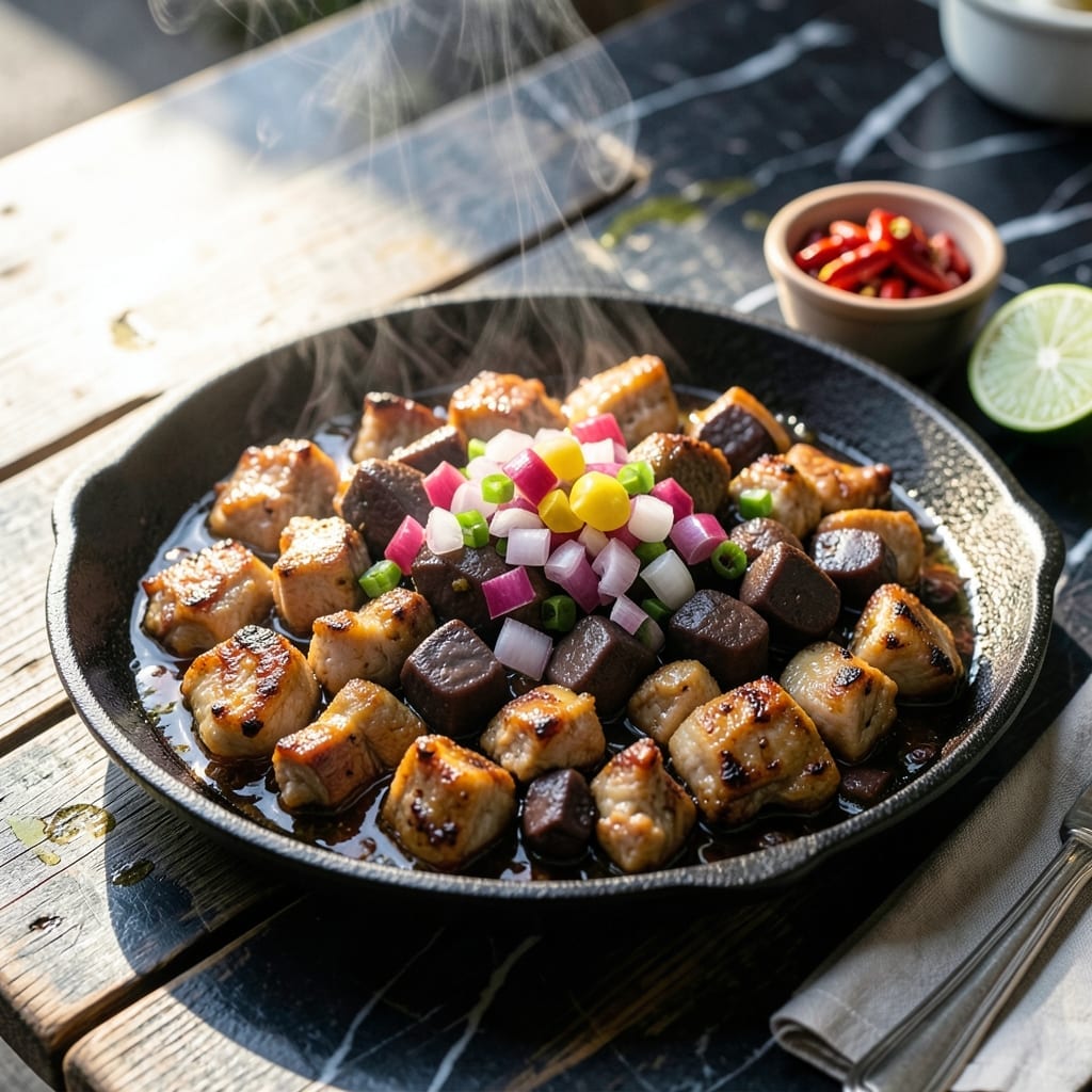 Filipino Recipe Pork Sisig: Sizzling Crispy Bits With Tangy Zing Filipino Recipe Pork Sisig: Sizzling Crispy Bits With Tangy Zing