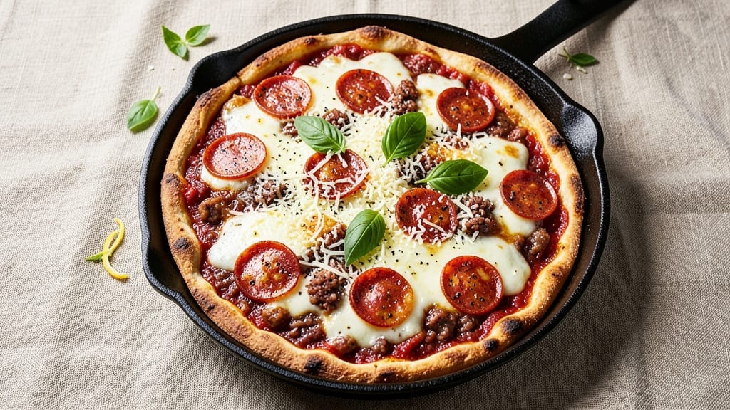 3 Meat Pizza Casserole Recipe: One-Pan Heartiness With Crispy Topping