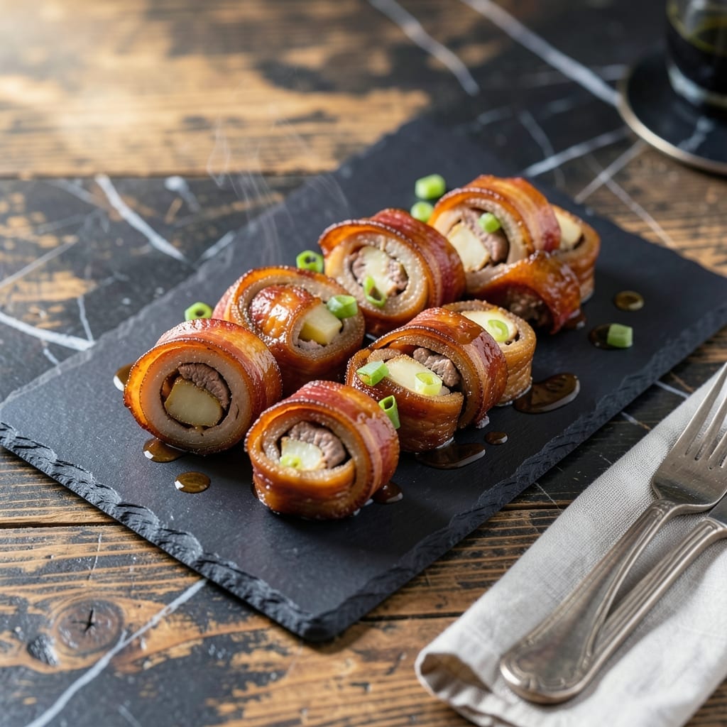Recipe for Rumaki: Crispy Bacon-Wrapped Water Chestnut Bites Recipe for Rumaki: Crispy Bacon-Wrapped Water Chestnut Bites