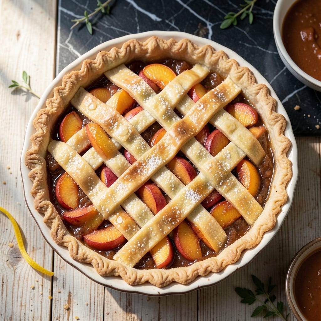 Peach Pie Recipe With Fresh Peaches: Buttery Lattice Top and Juicy Filling Peach Pie Recipe With Fresh Peaches: Buttery Lattice Top and Juicy Filling