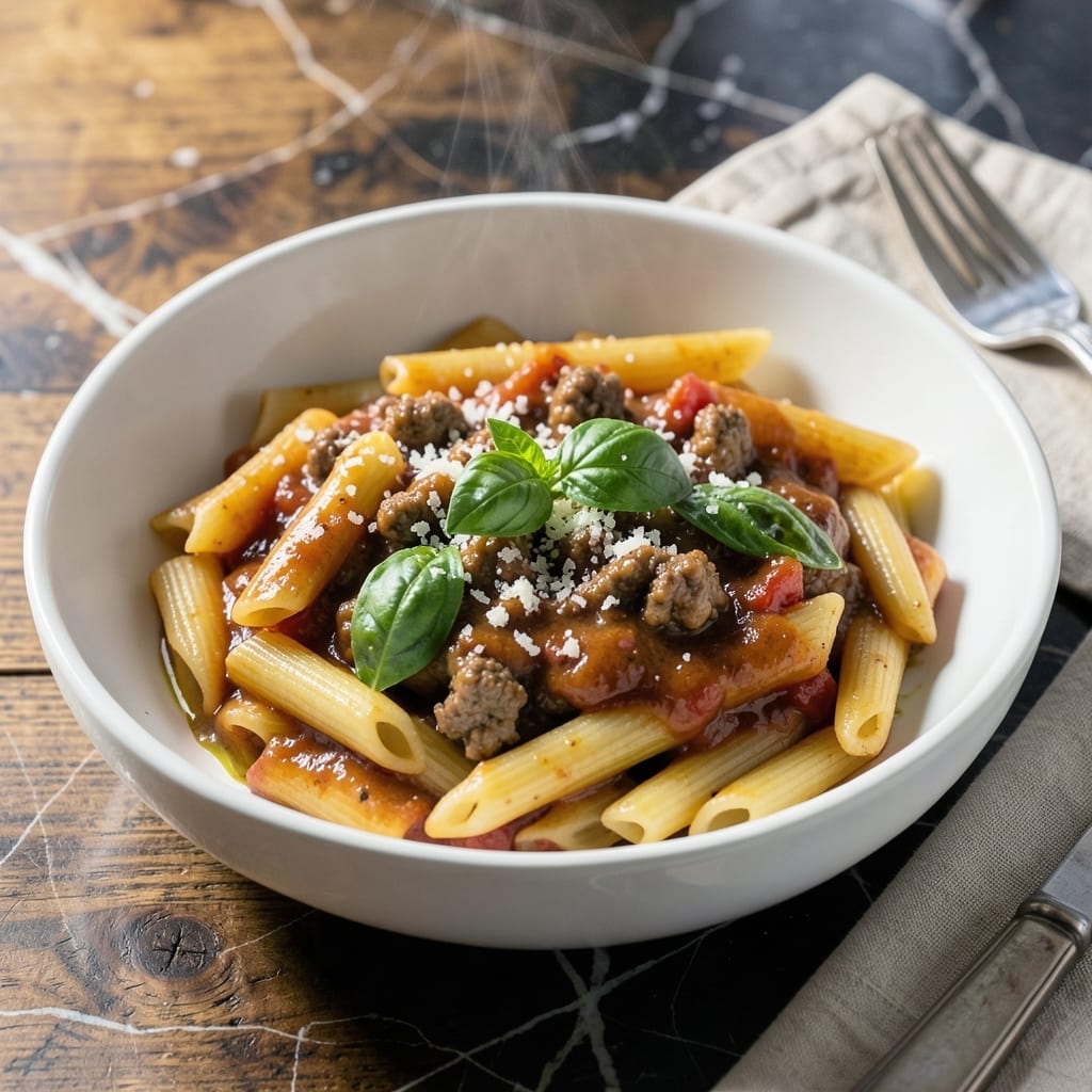 Vodka Sauce Pasta Recipe With Meat