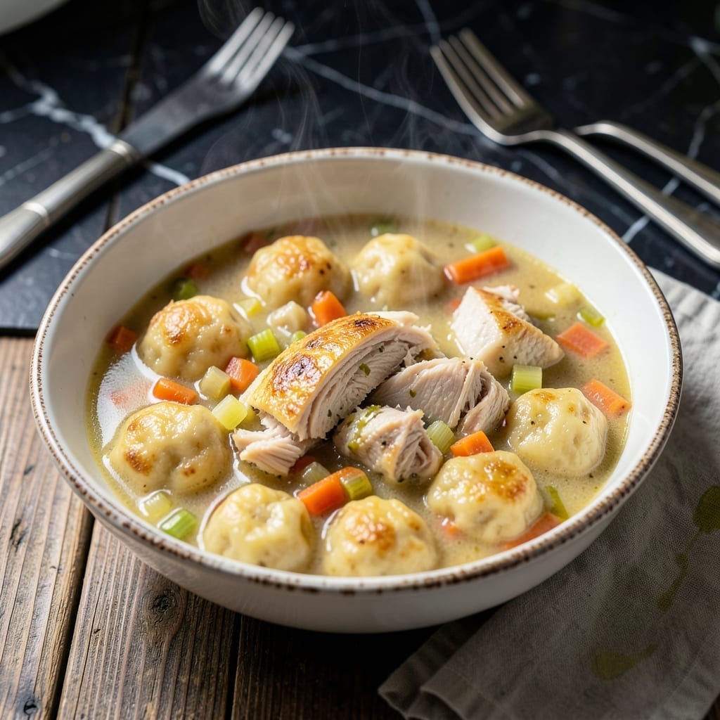 Recipe for Chicken and Dumplings in a Slow Cooker: Fluffy Pillows in Herbed Broth Recipe for Chicken and Dumplings in a Slow Cooker: Fluffy Pillows in Herbed Broth