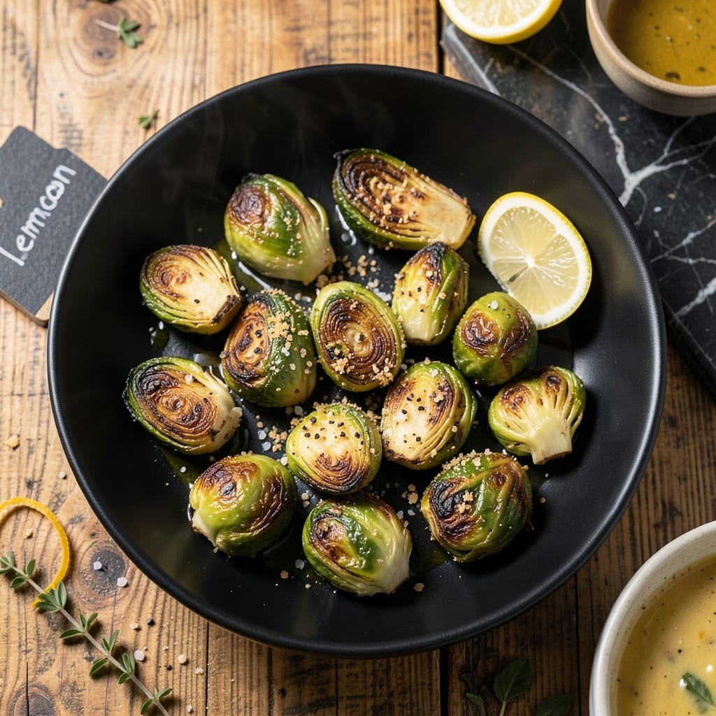 Recipe for Frozen Brussels Sprouts: Oven-Crisped With Garlicky Finish Recipe for Frozen Brussels Sprouts: Oven-Crisped With Garlicky Finish