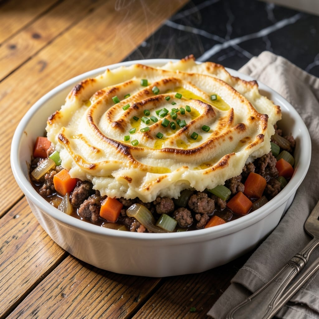 Gourmet Shepherds Pie Recipe: Flaky Puff Pastry Crown