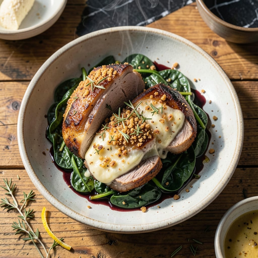 Stuffed Veal Chop Recipe: Herb-Crusted Elegance With Melted Cheese Center