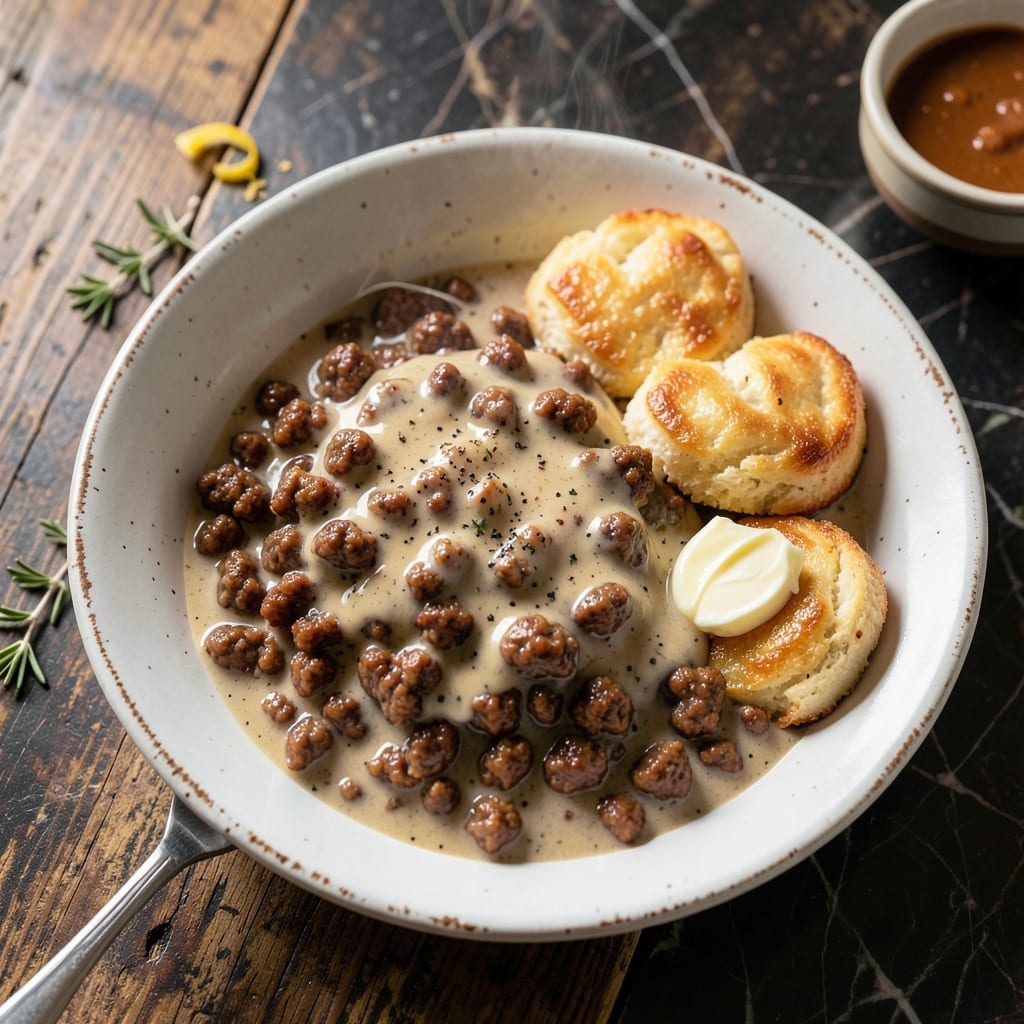 Gravy Recipe For Biscuits And Gravy With Sausage: Rich And Peppery Southern Tradition Gravy Recipe For Biscuits And Gravy With Sausage: Rich And Peppery Southern Tradition