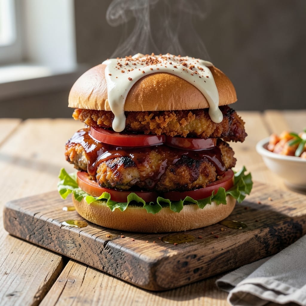 BBQ Chicken Sandwich Recipe Crispy: Smoky Glaze Meets Shatteringly Crunchy Chicken