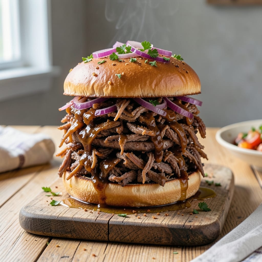 BBQ Beef Sandwich Recipe Shredded: Slow-Cooked Smoky Tenderness on a Bun BBQ Beef Sandwich Recipe Shredded: Slow-Cooked Smoky Tenderness on a Bun