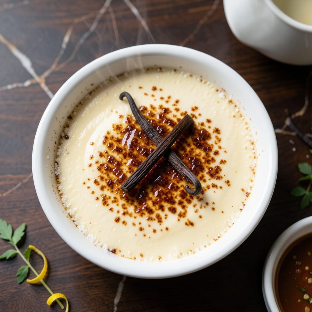 Alton Brown Creme Brulee Recipe: Vanilla Bean Custard With Shatter-Crisp Sugar Alton Brown Creme Brulee Recipe: Vanilla Bean Custard With Shatter-Crisp Sugar