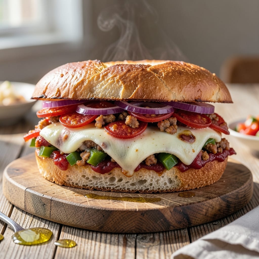 Pizza Hut Supreme Sandwich Recipe: Layered Copycat With All the Toppings
