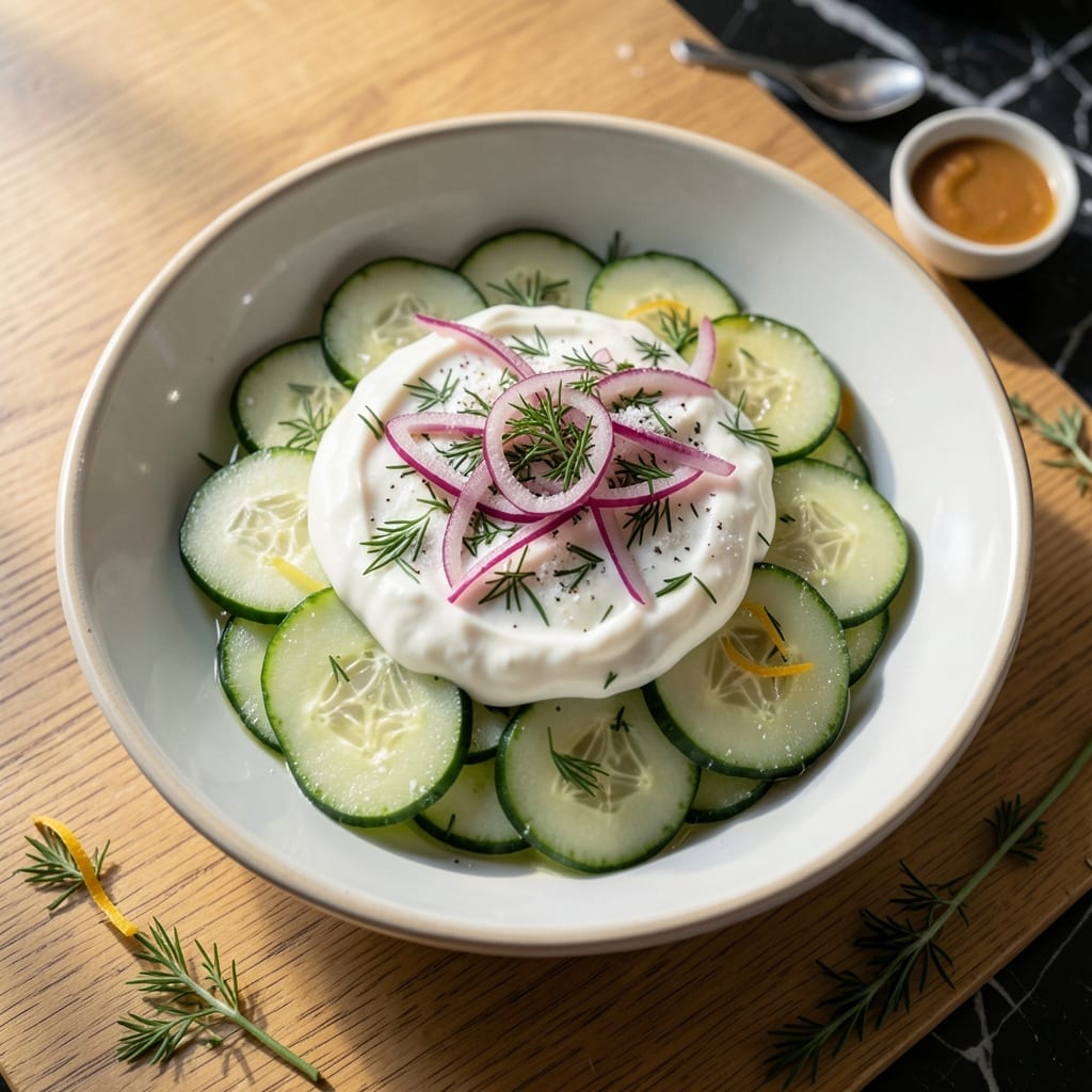 Recipe for Cucumber Salad With Sour Cream: Refreshing Crunch With Dill Infusion Recipe for Cucumber Salad With Sour Cream: Refreshing Crunch With Dill Infusion