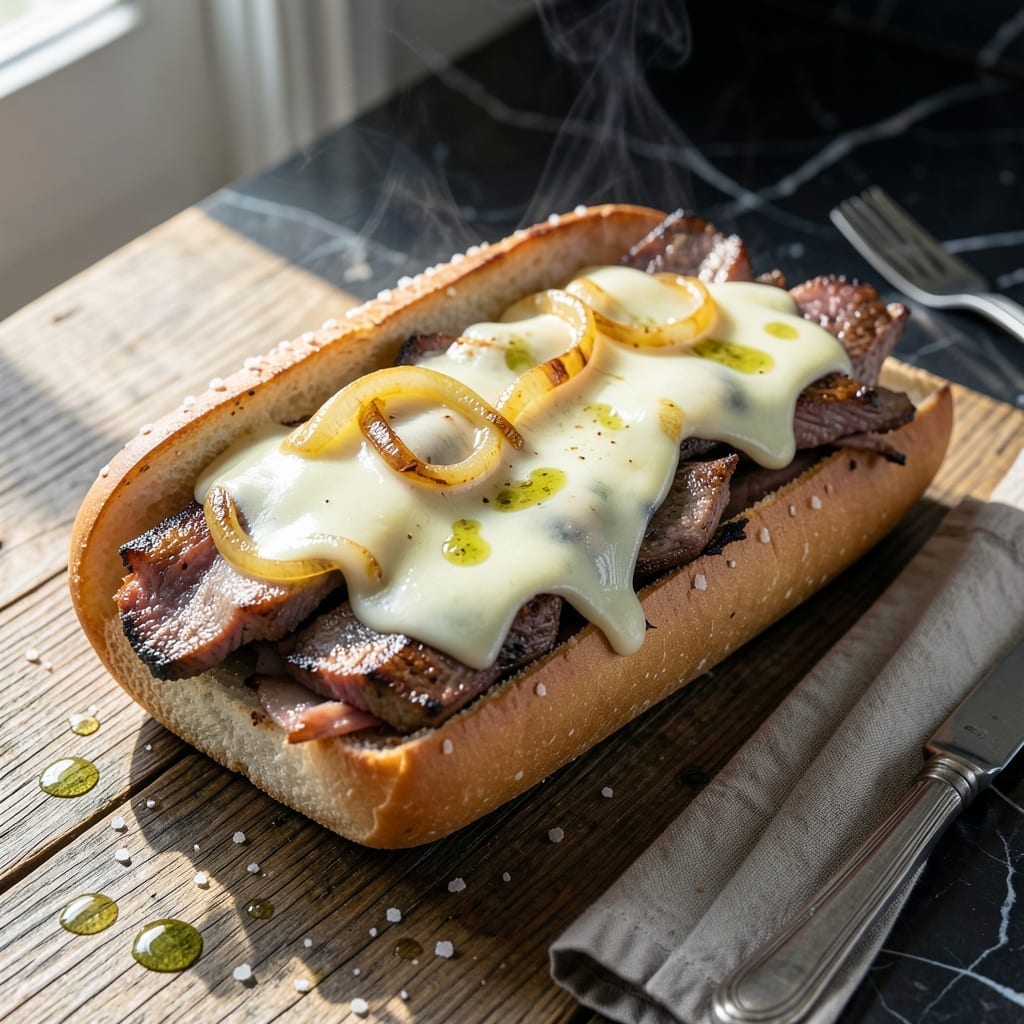 Philly Cheesesteak Recipe: Melted Provolone and Sautéed Onions to Perfection Philly Cheesesteak Recipe: Melted Provolone and Sautéed Onions to Perfection