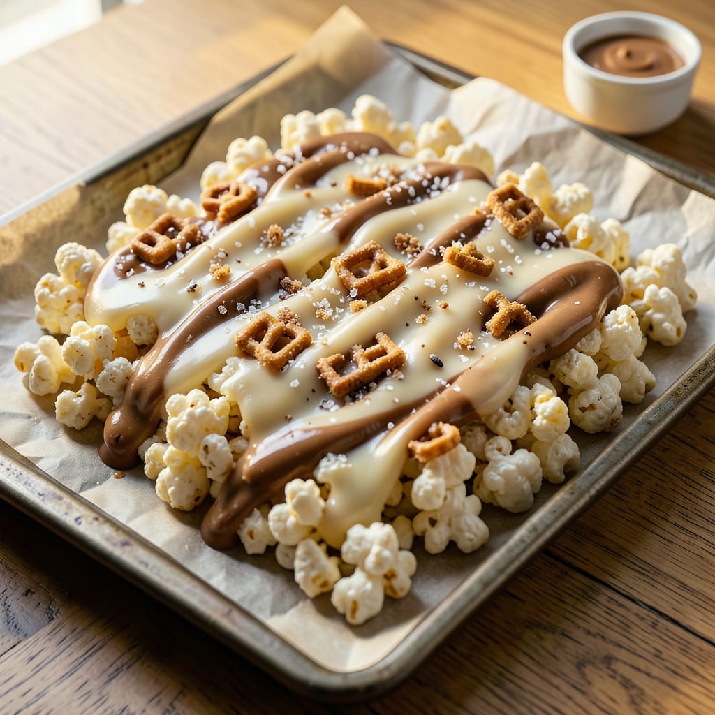 Complete Almond Bark Puffed Corn Recipe: Sweet and Crunchy Party Snack Mix overview image