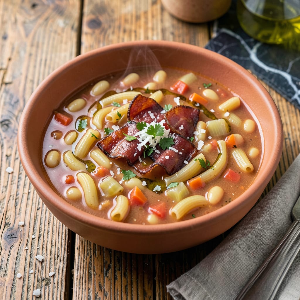 Visual representation of America’s Test Kitchen Pasta Fagioli Recipe: Hearty Italian Comfort in One Pot