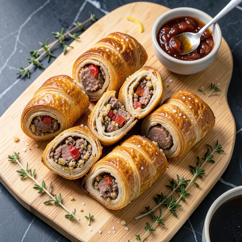 Complete australian sausage rolls recipe overview image