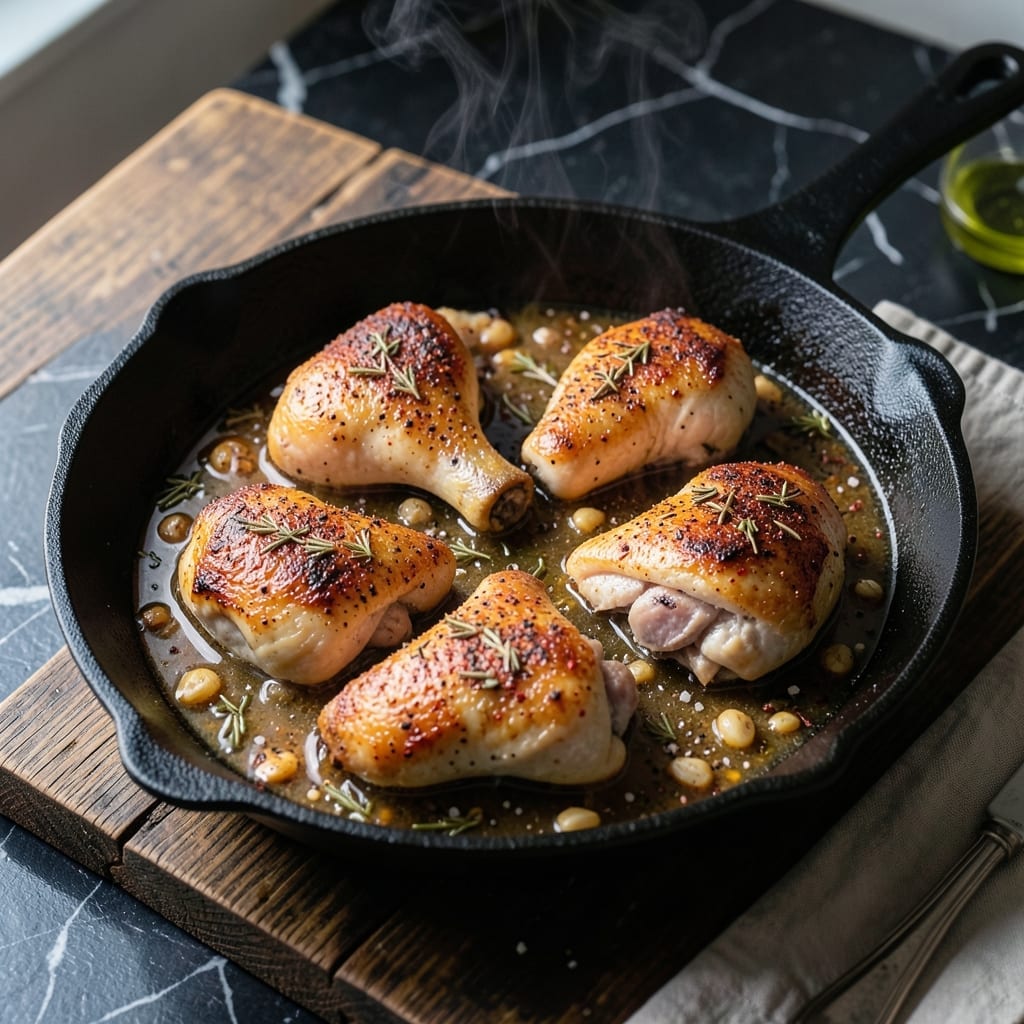 Chicken Thigh Recipe Cast Iron: Crispy Skin and Rich Pan Sauce Chicken Thigh Recipe Cast Iron: Crispy Skin and Rich Pan Sauce