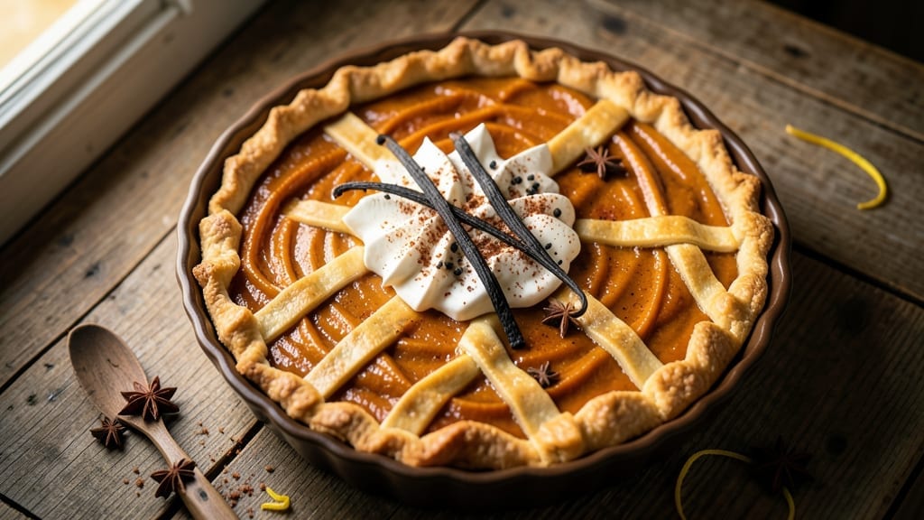 6-Pumpkin Pie Recipe: Spiced Vanilla Bean Swirl With Crispy Crust