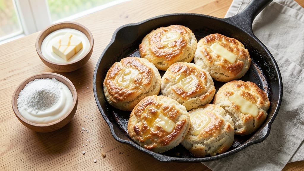 3-Ingredient Biscuits Recipe Without Buttermilk: Flaky Layers in 15 Minutes