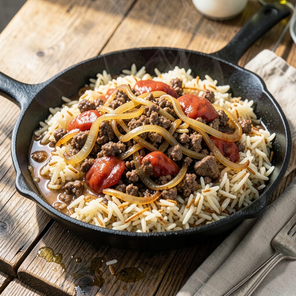 Beef Rice-A-Roni Recipe: Homestyle Savory Rice and Beef Skillet Beef Rice-A-Roni Recipe: Homestyle Savory Rice and Beef Skillet