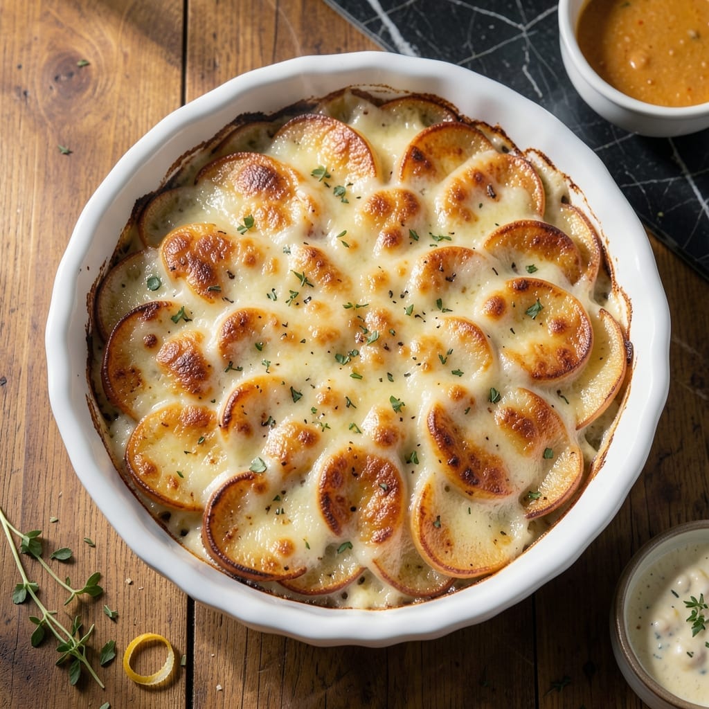 Potato Gratin Recipe Without Cream: Rich Cheesy Layers Baked to Golden Perfection