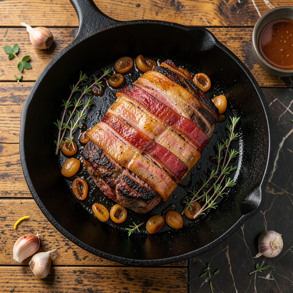 Bacon Wrapped Sirloin Recipe: Juicy Steak With Smoky Crisp Edges illustration with key details