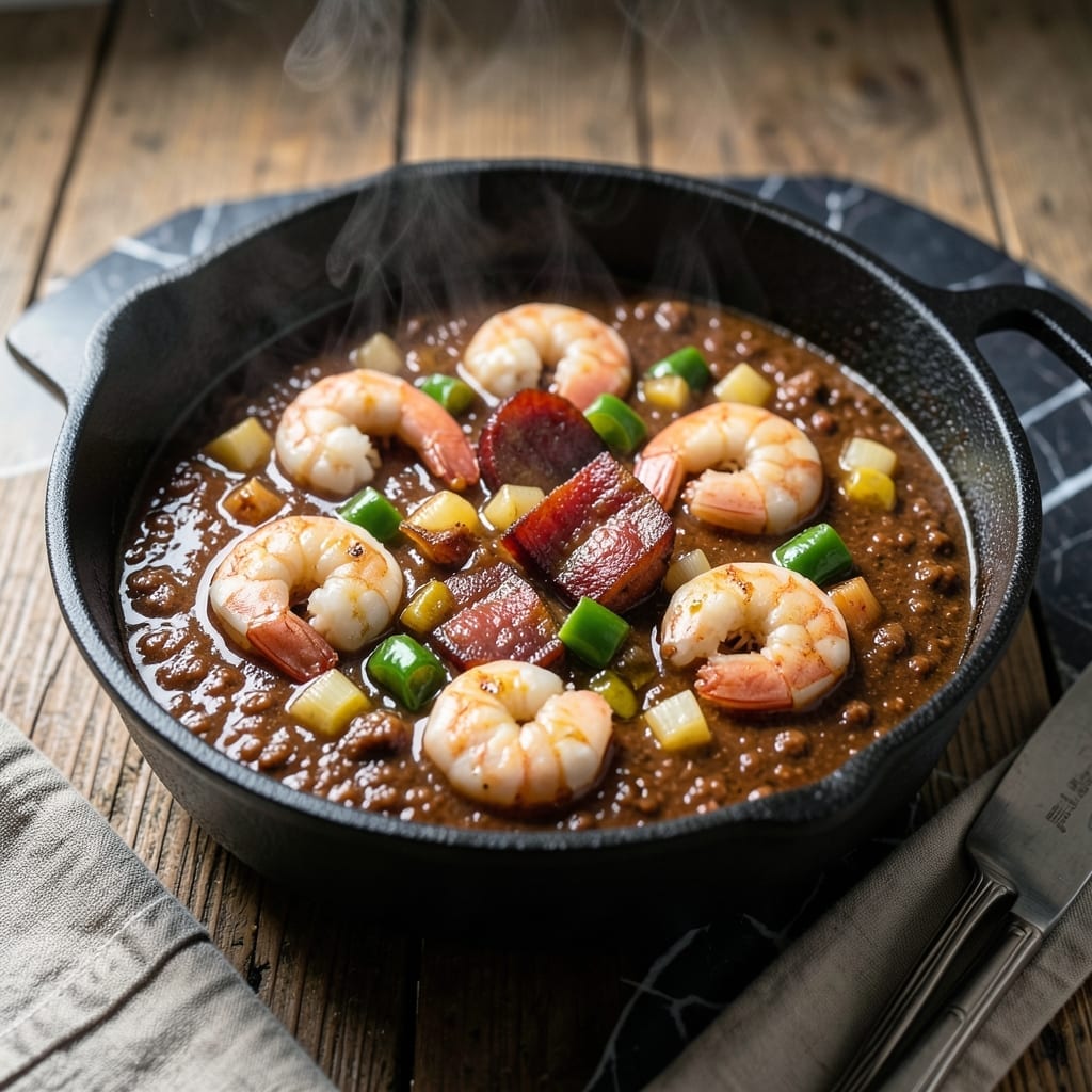 Louisiana Gumbo Mix Recipe: Spiced Roux With Andouille and Seafood Louisiana Gumbo Mix Recipe: Spiced Roux With Andouille and Seafood
