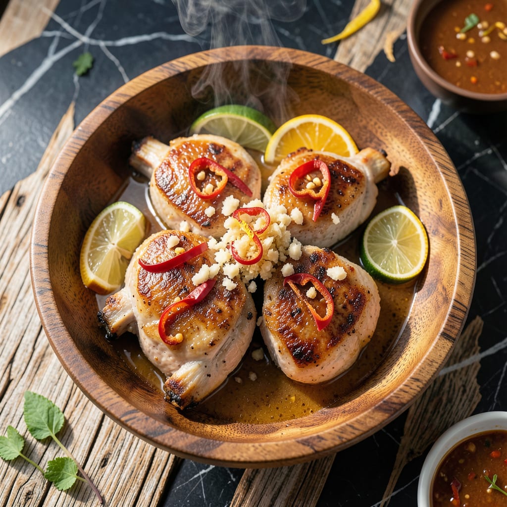Bahamian Steamed Pork Chops Recipe: Island Spice Infusion in Minutes illustration with key details