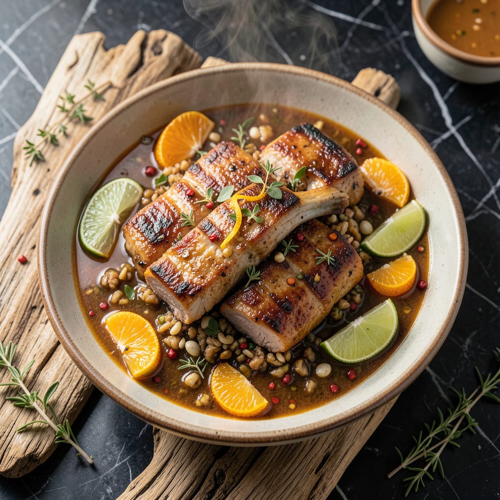 Bahamian Steamed Pork Chops Recipe: Island Style Moist and Flavorful example with annotations