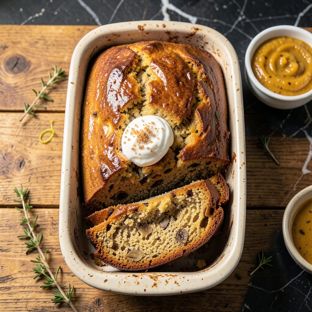 Banana Bread Recipe With Greek Yogurt: Ultra Moist Loaf With Tangy Swirls example with annotations