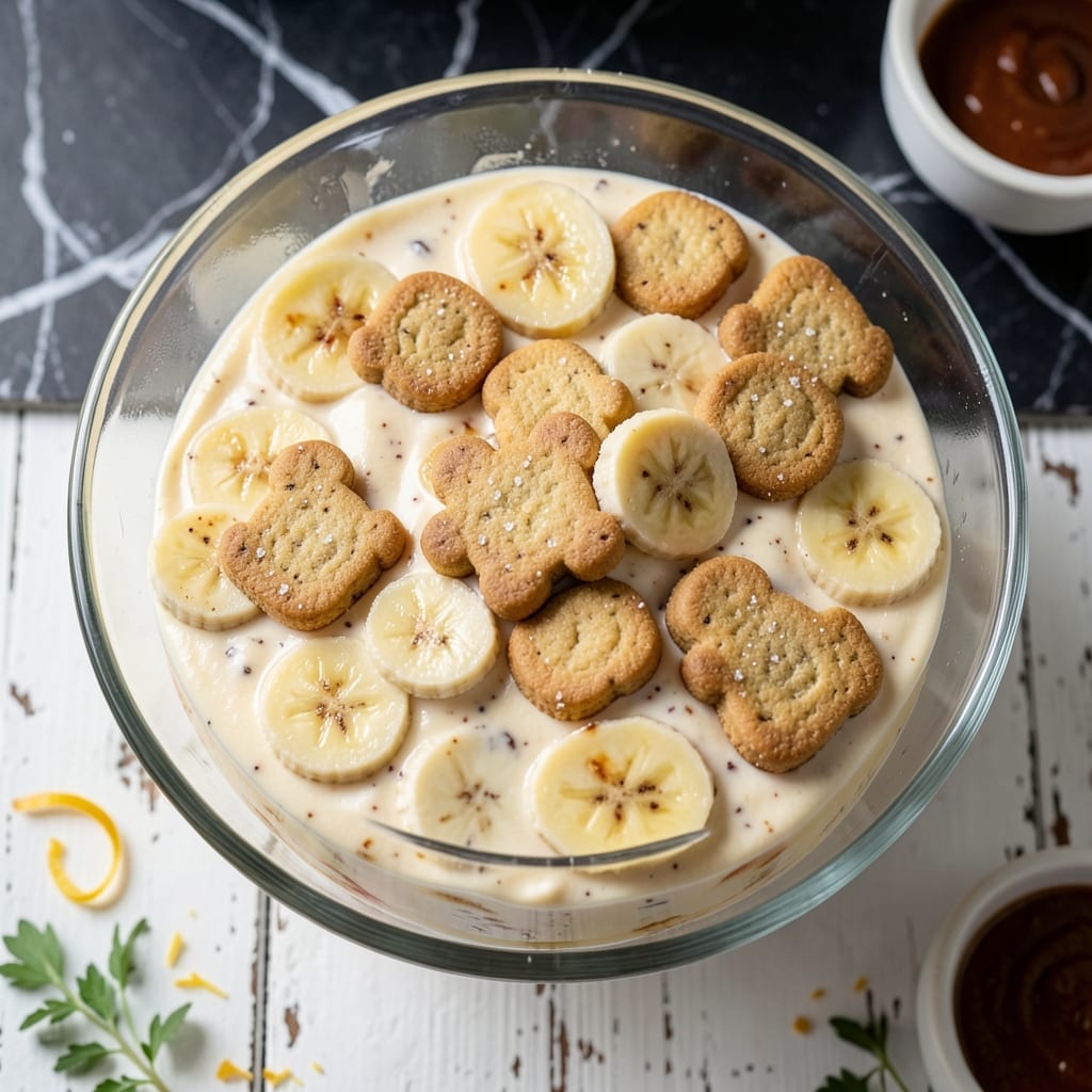 Banana Pudding Recipe With Chessmen Cookies: Layers of Vanilla Cream and Cookie Crunch