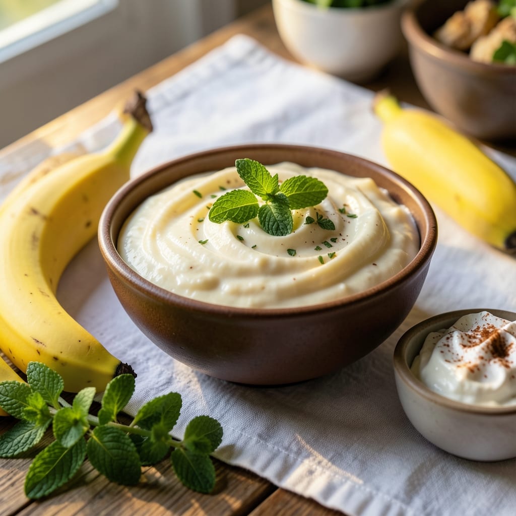 Complete banana pudding recipe with cream cheese overview image