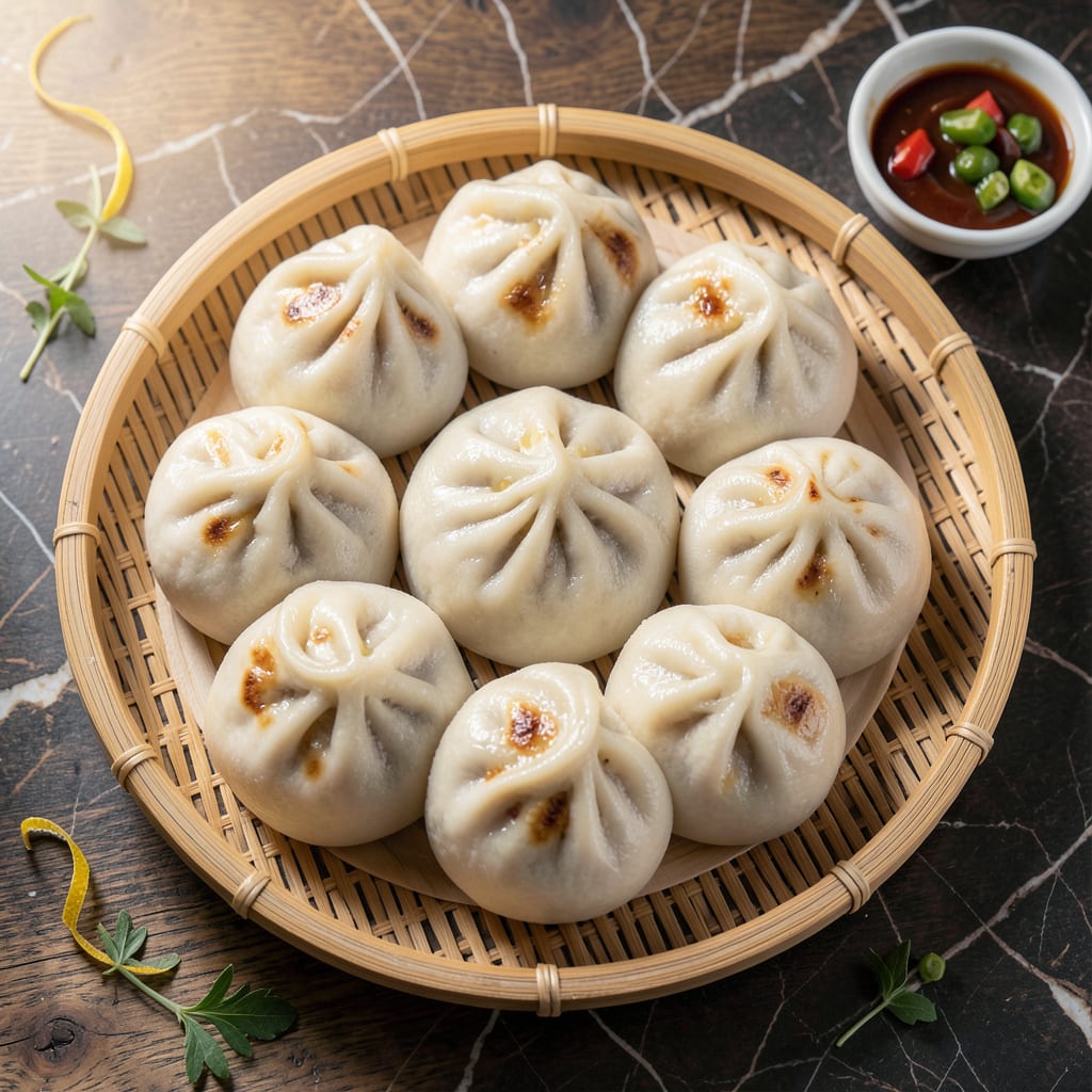 Bao Bun Recipe Without Steamer: Fluffy Cloud Texture on Your Stovetop example with annotations