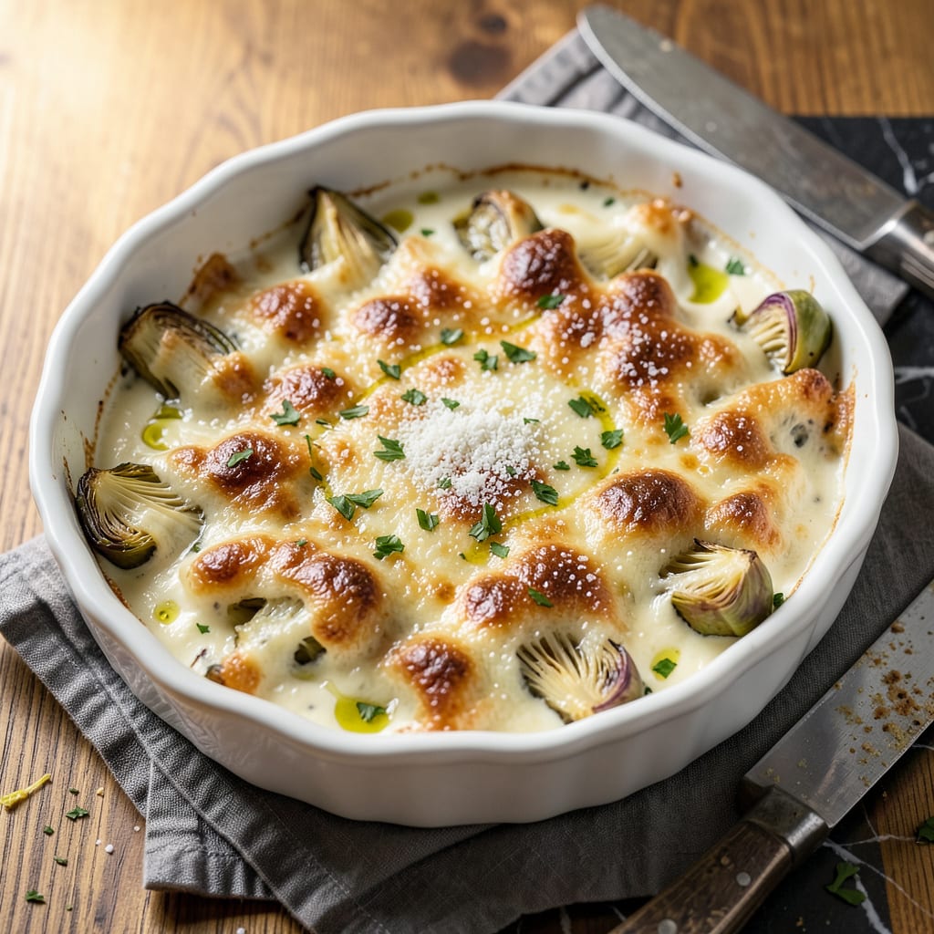 Complete barefoot contessa artichoke dip recipe overview image