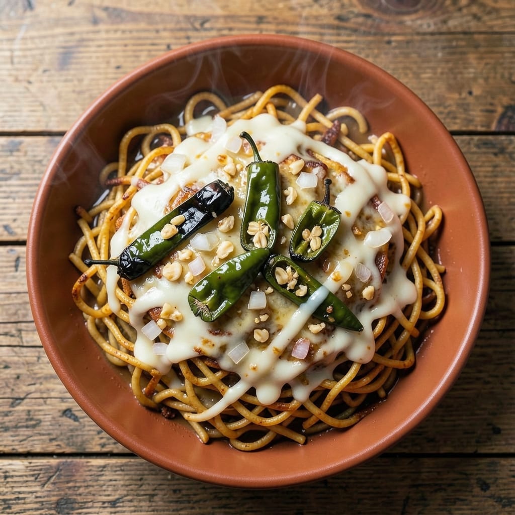 Green Chili Cheese Fideo Recipe: Spicy Noodle Comfort in a Bowl