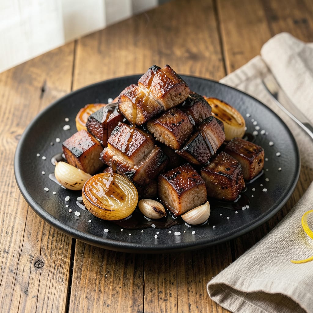 BBQ Pork Belly Burnt Ends Recipe: Smoky, Caramelized Bites of Heaven example with annotations